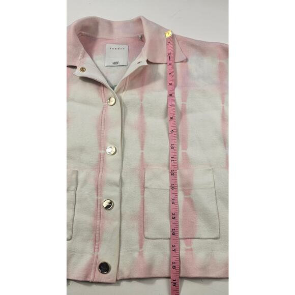 Sandro 2 (6) womens cropped shaket tie-dye retro long sleeve knit smile applique - Picture 12 of 12